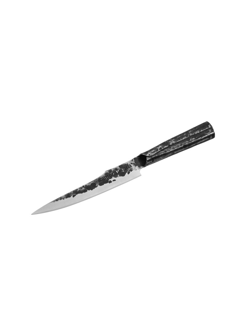 Samura Meteora Professional Japanese Knife Set 3 Piece - VG-10 Damascus Steel - Chef, Nakiri, & Utility Kitchen Knives - Hammered All-Metal Design - Premium Cooking Cutlery - Image 3